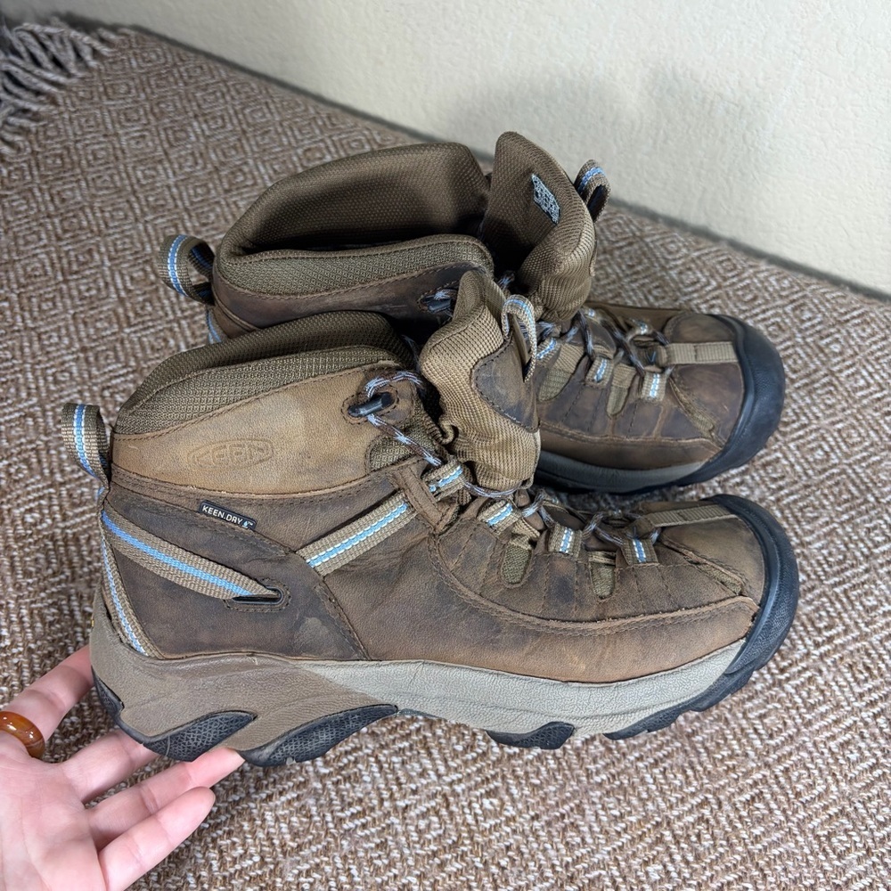 Keen Dry Targhee II Brown Nubuck Waterproof Womens Hiking Boots Sz 11 Outdoor - Picture 8 of 8
